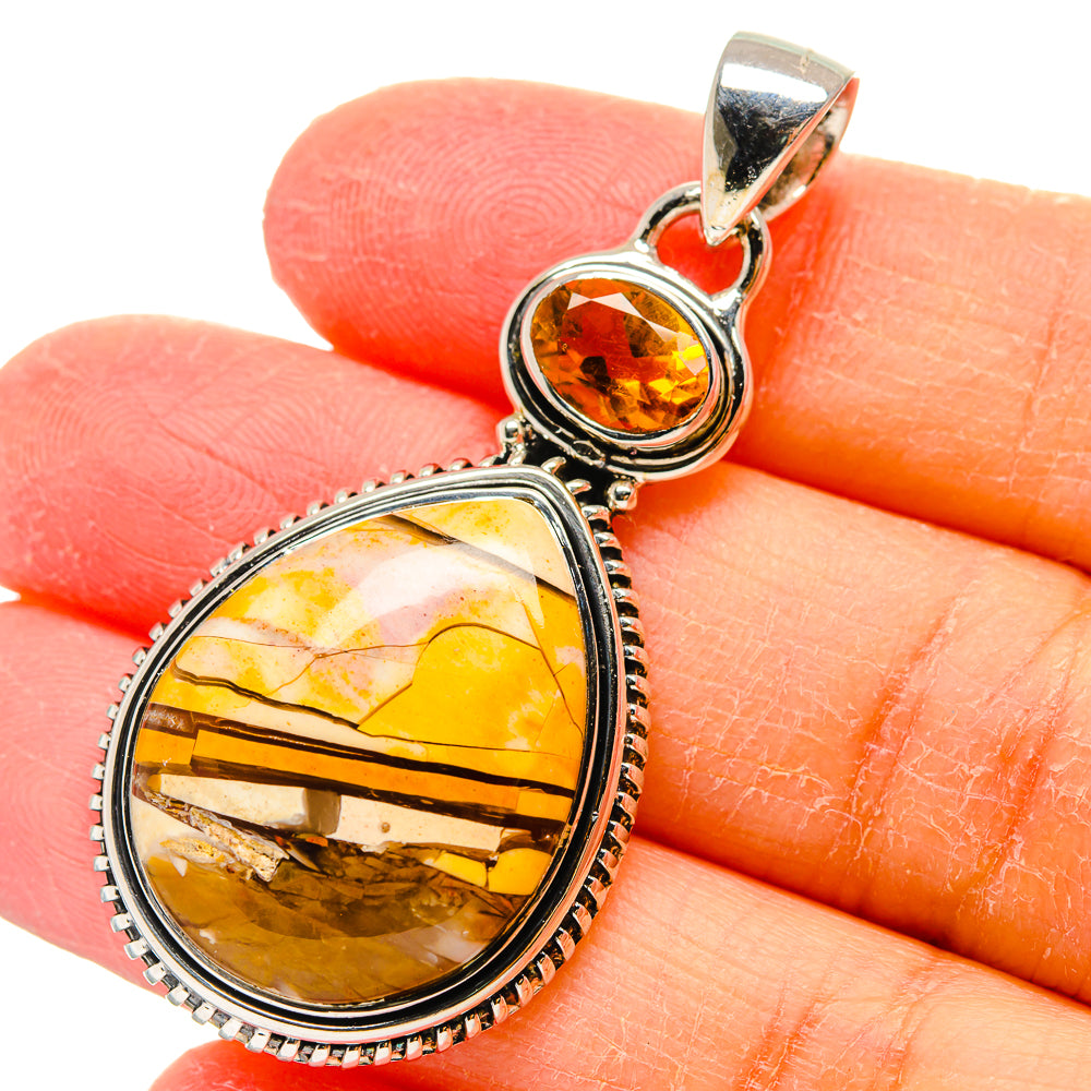 Brecciated Mookaite Pendants handcrafted by Anasilvercos - PD17331