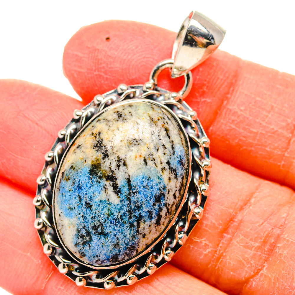 K2 Blue Azurite Pendants handcrafted by Anasilvercos - PD17333