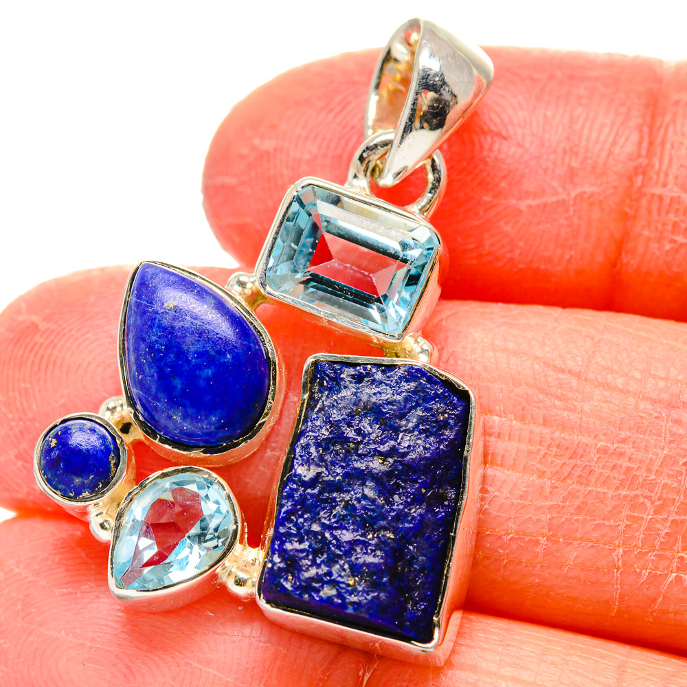 Lapis Lazuli Pendants handcrafted by Anasilvercos - PD17353