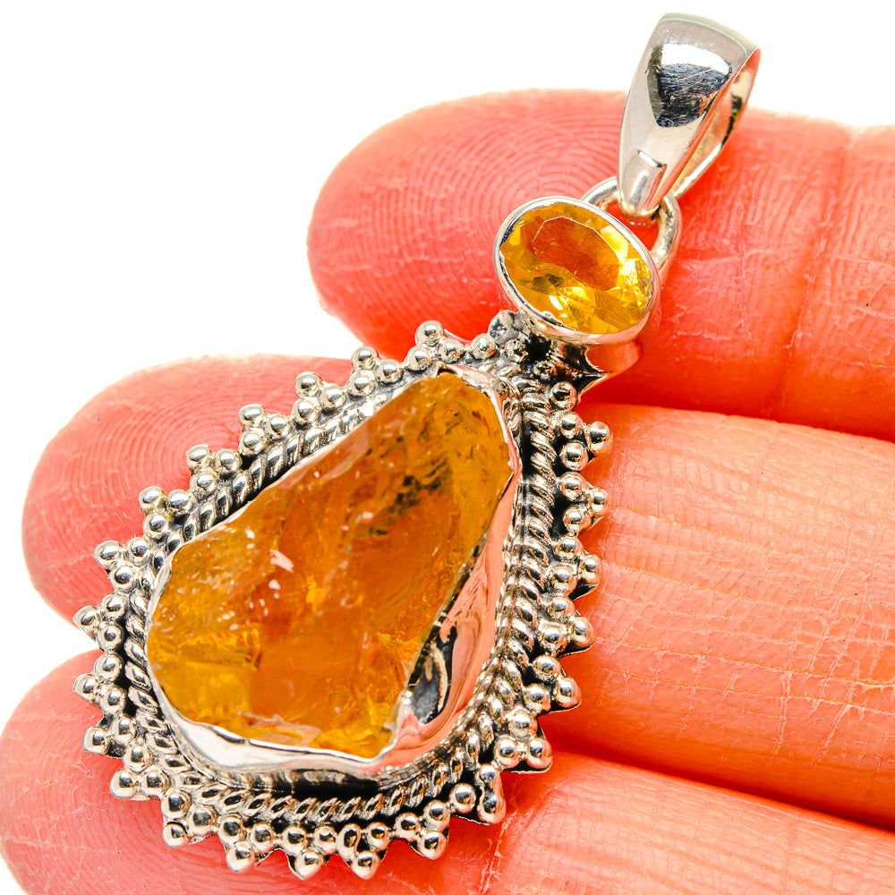 Citrine Pendants handcrafted by Anasilvercos - PD17366