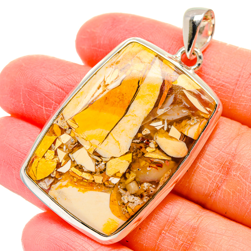 Brecciated Mookaite Pendants handcrafted by Anasilvercos - PD17374