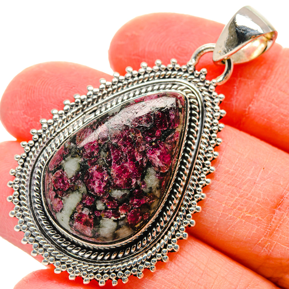 Russian Eudialyte Pendants handcrafted by Anasilvercos - PD17386