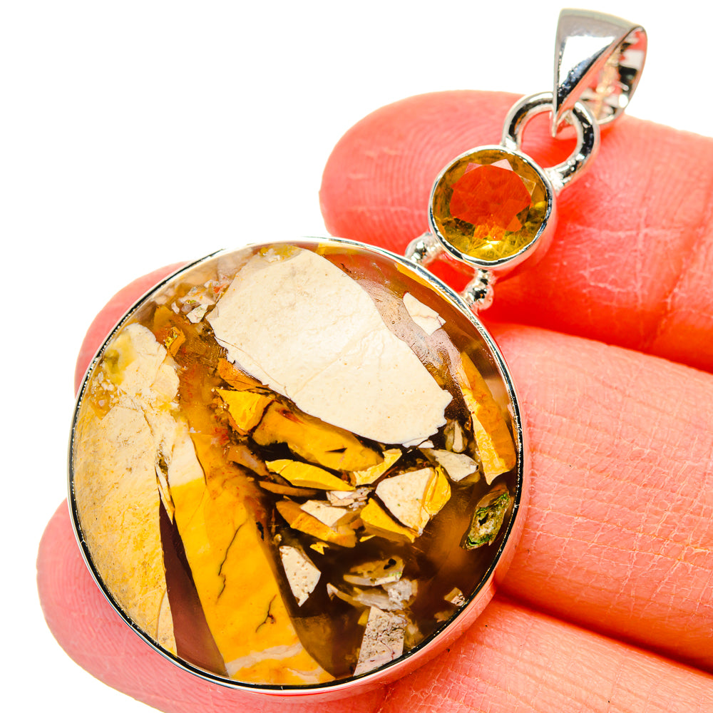 Brecciated Mookaite Pendants handcrafted by Anasilvercos - PD17402