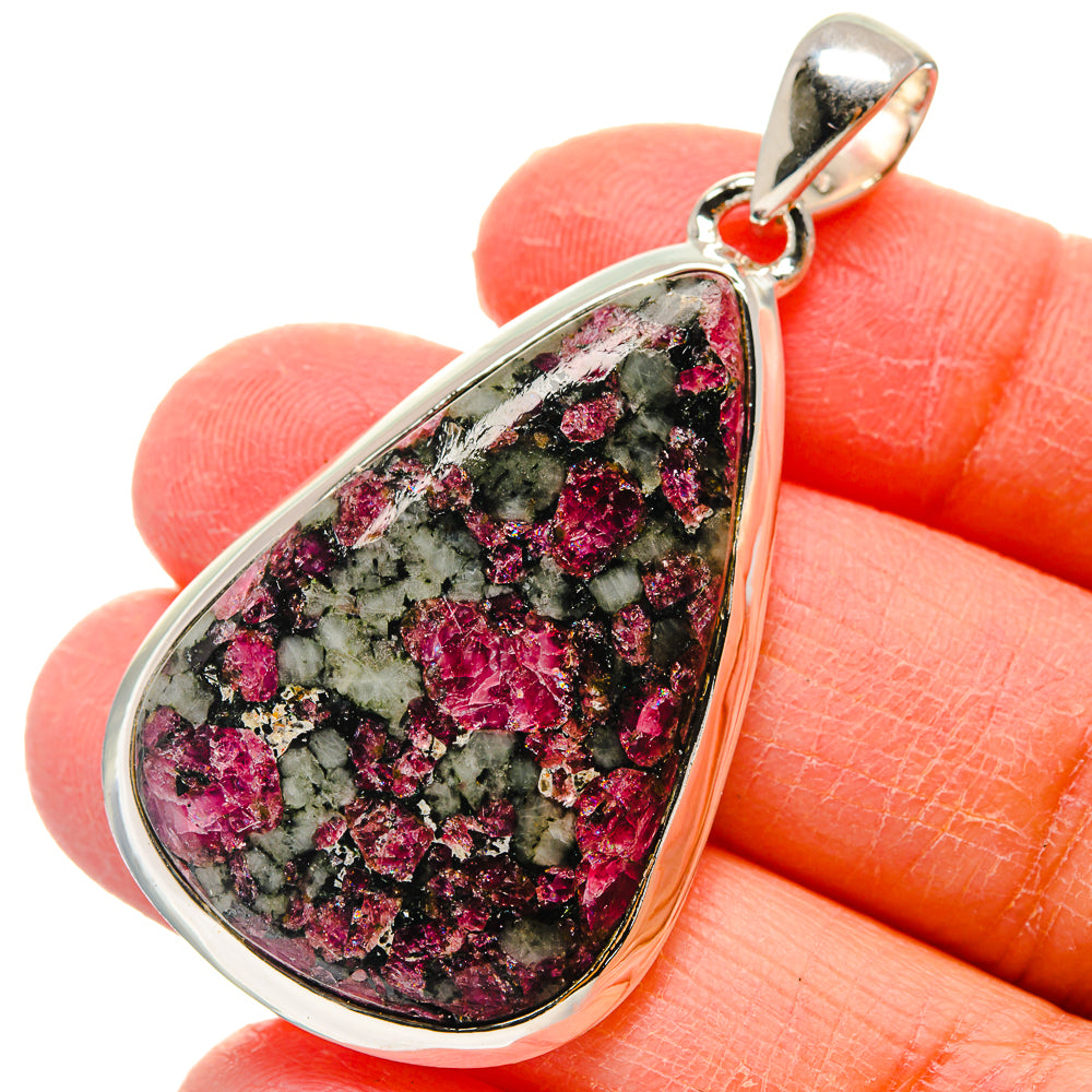 Russian Eudialyte Pendants handcrafted by Anasilvercos - PD17408