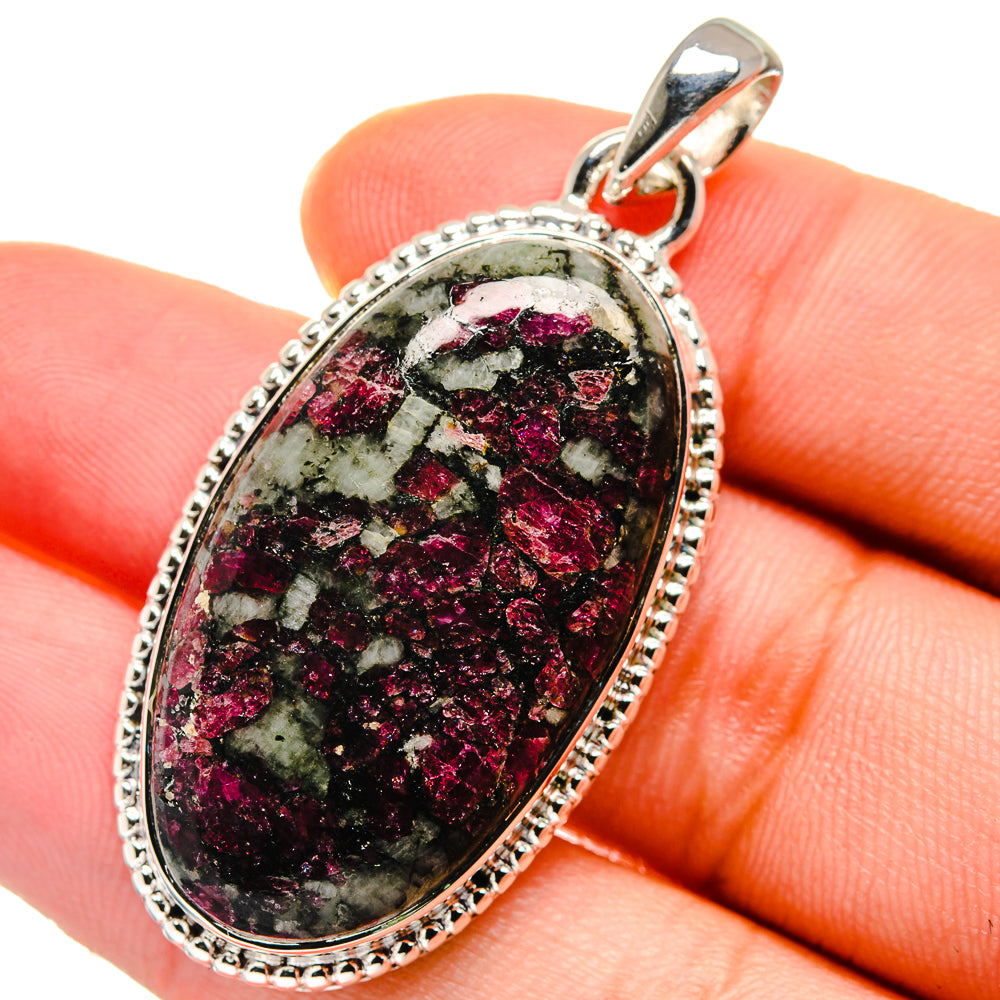 Russian Eudialyte Pendants handcrafted by Anasilvercos - PD17412