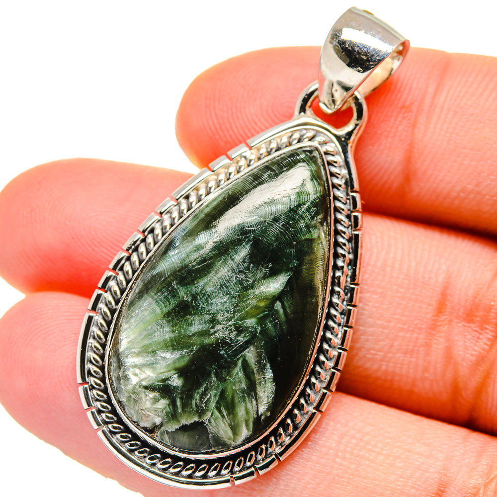 Seraphinite Pendants handcrafted by Anasilvercos - PD17416