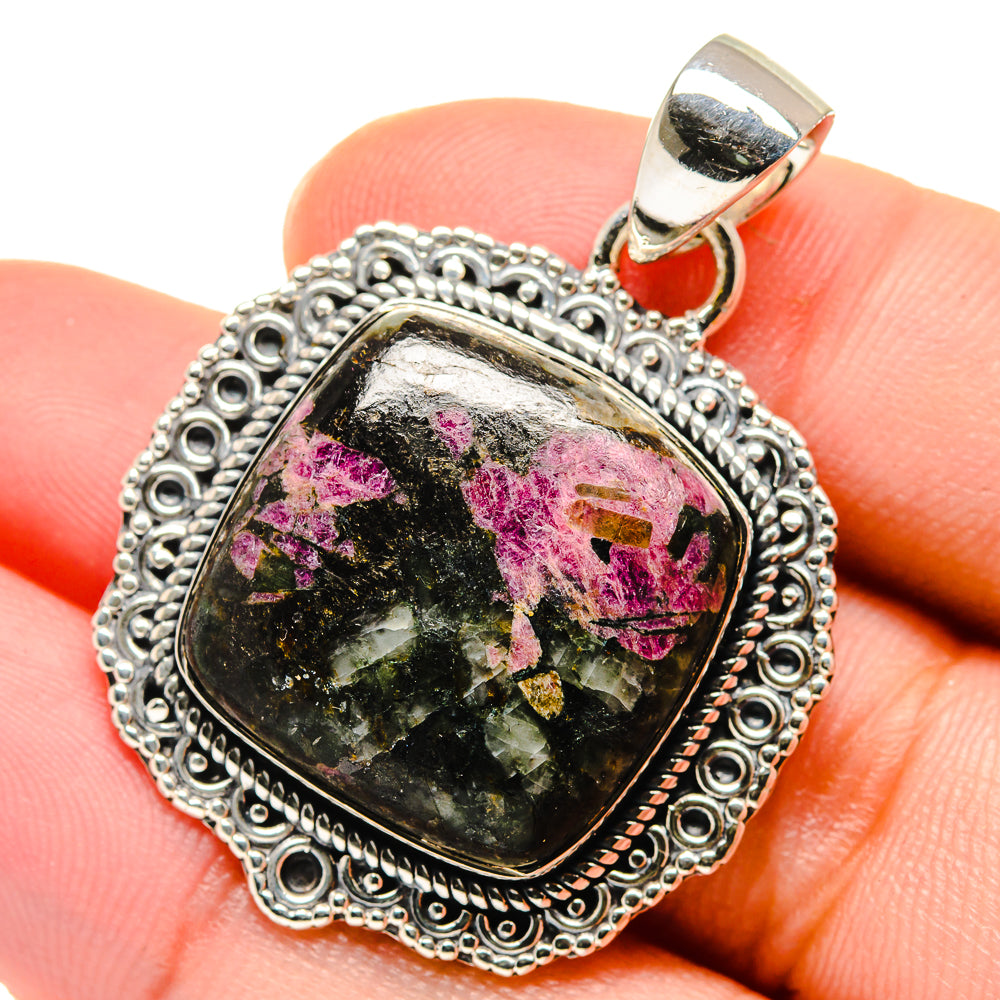 Russian Eudialyte Pendants handcrafted by Anasilvercos - PD17427