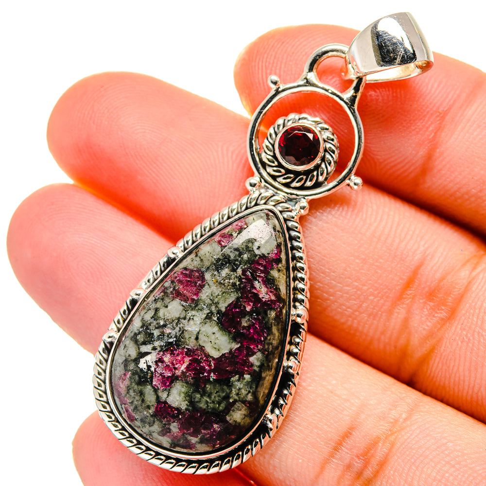 Russian Eudialyte Pendants handcrafted by Anasilvercos - PD17429