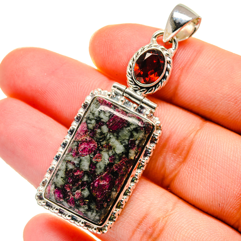 Russian Eudialyte Pendants handcrafted by Anasilvercos - PD17435