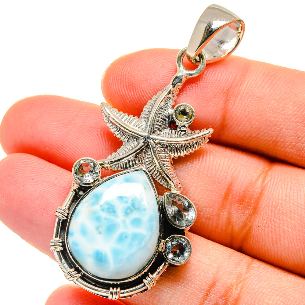 Larimar Pendants handcrafted by Anasilvercos - PD17442