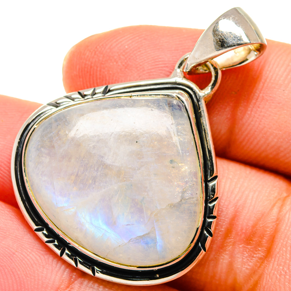 Rainbow Moonstone Pendants handcrafted by Anasilvercos - PD17448