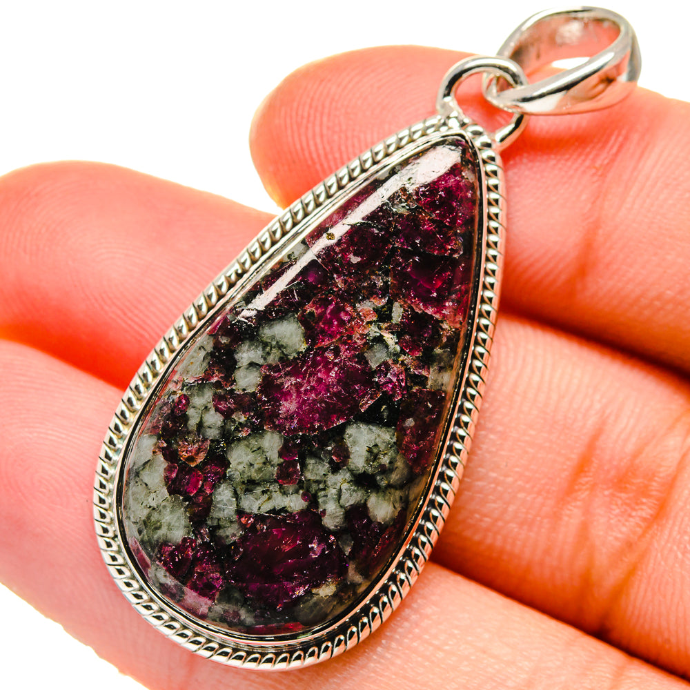 Russian Eudialyte Pendants handcrafted by Anasilvercos - PD17458