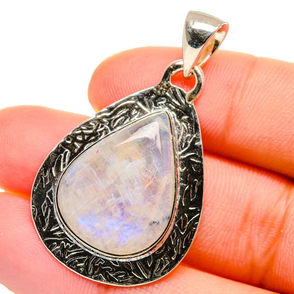 Rainbow Moonstone Pendants handcrafted by Anasilvercos - PD17465