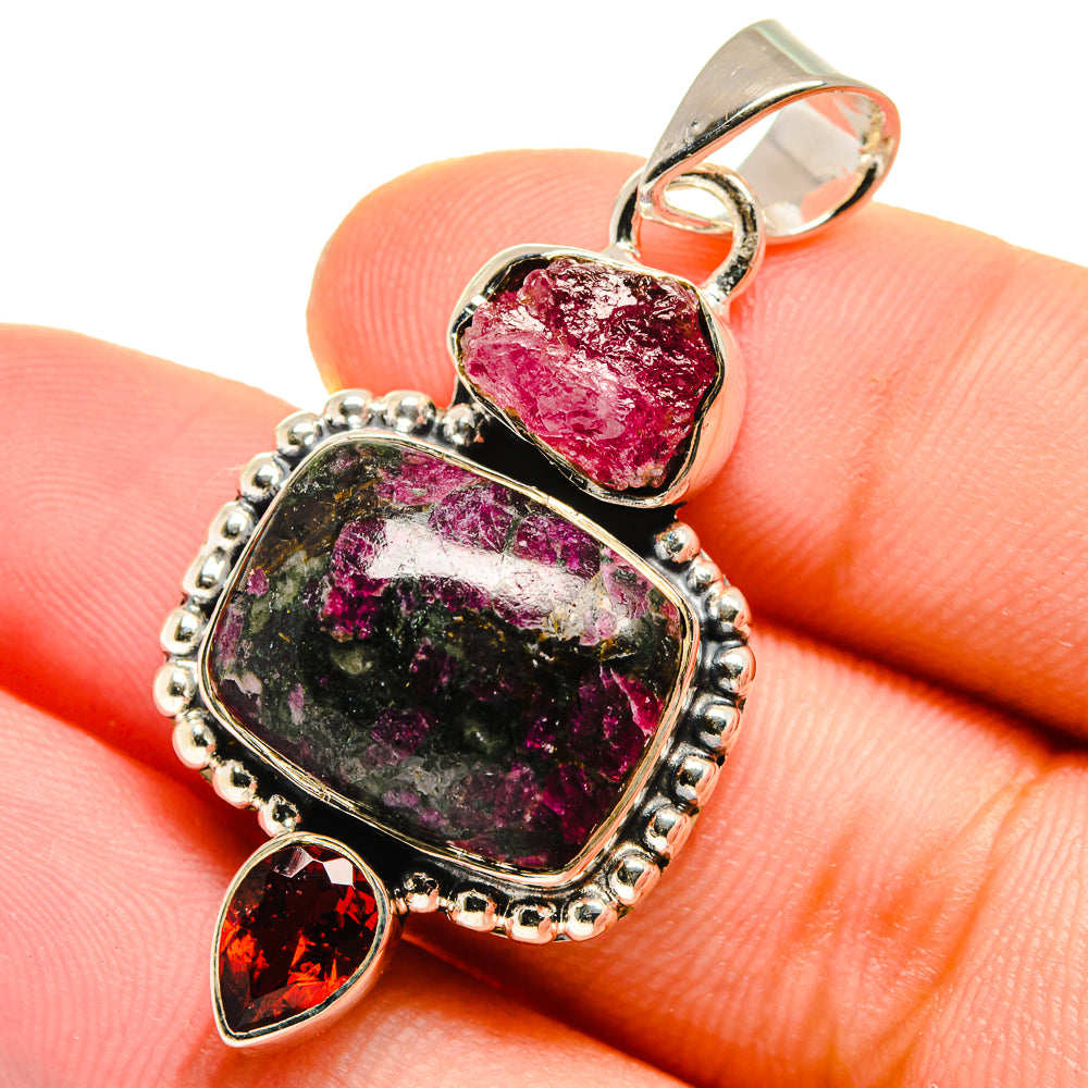 Russian Eudialyte Pendants handcrafted by Anasilvercos - PD17475