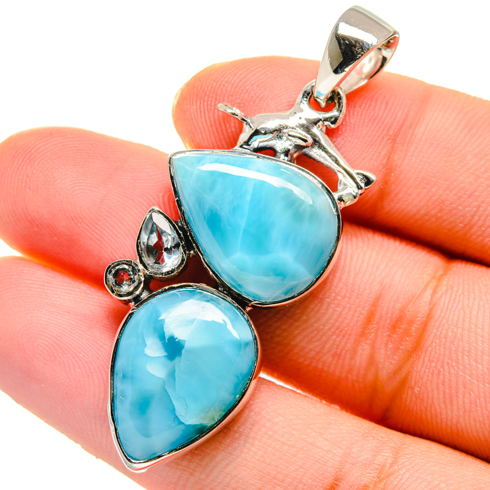 Larimar Pendants handcrafted by Anasilvercos - PD17478
