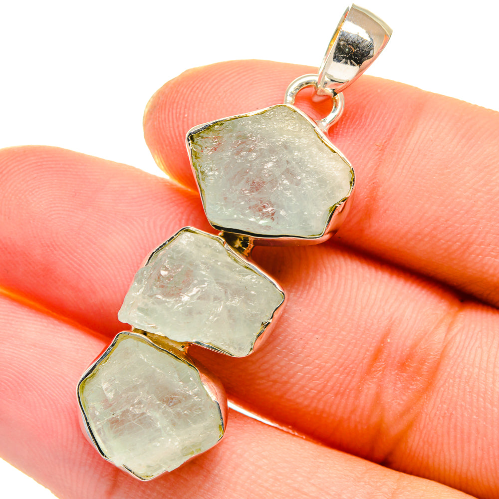 Aquamarine Pendants handcrafted by Anasilvercos - PD17498