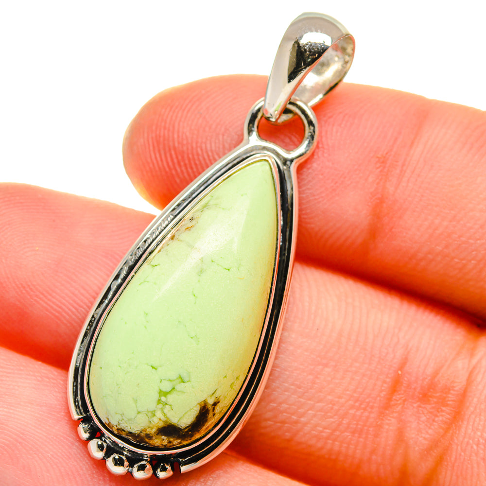 Lemon Chrysoprase Pendants handcrafted by Anasilvercos - PD17511
