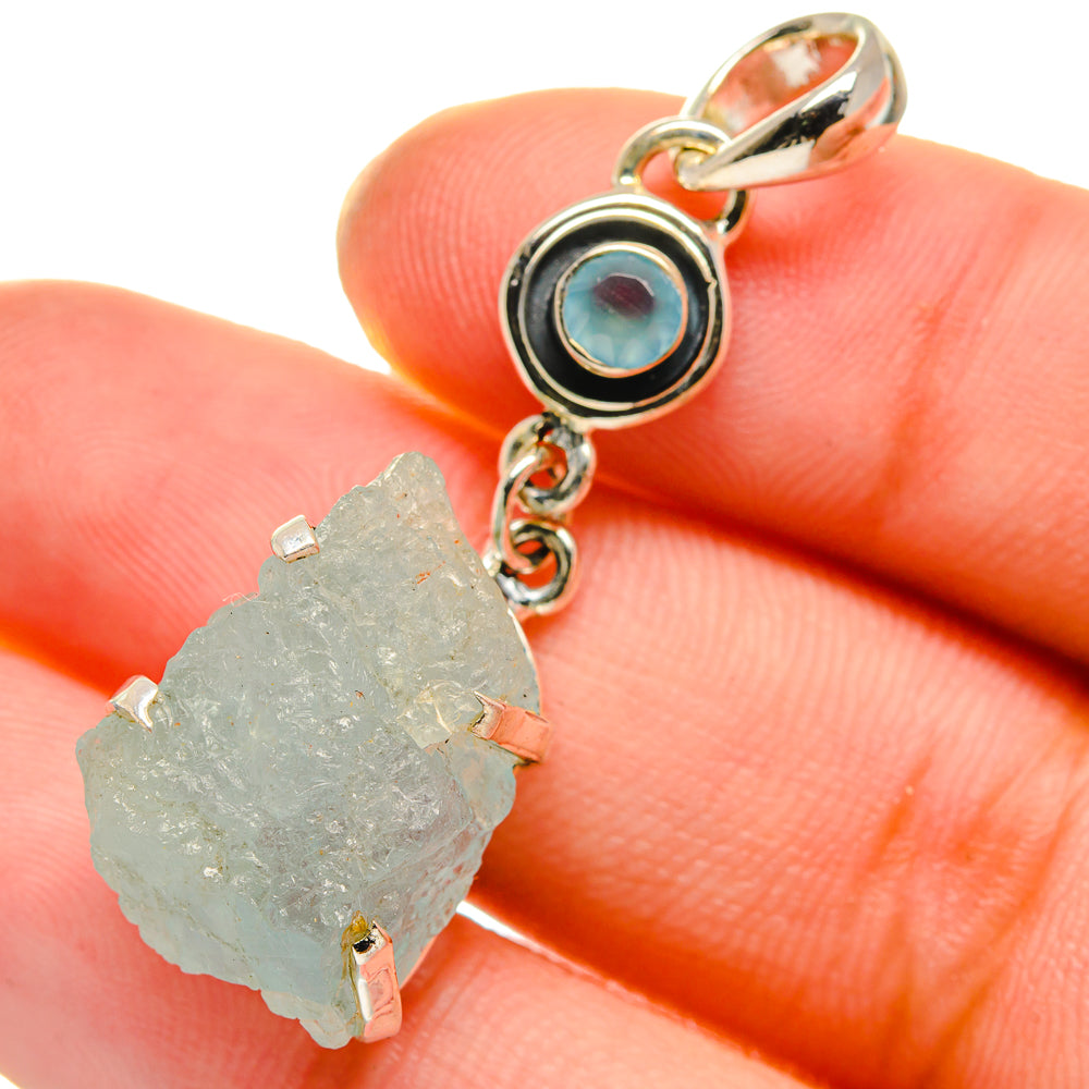 Aquamarine Pendants handcrafted by Anasilvercos - PD17515