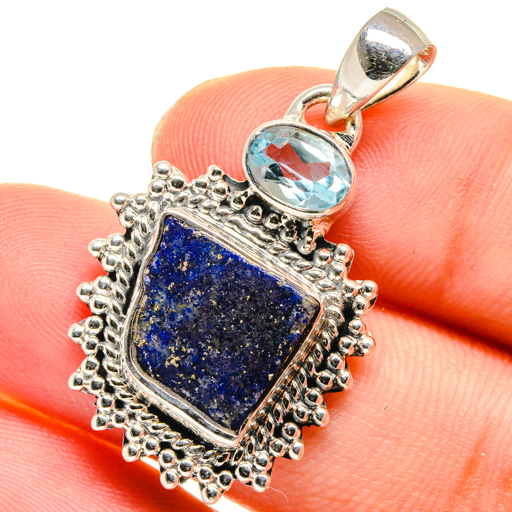 Lapis Lazuli Pendants handcrafted by Anasilvercos - PD17516
