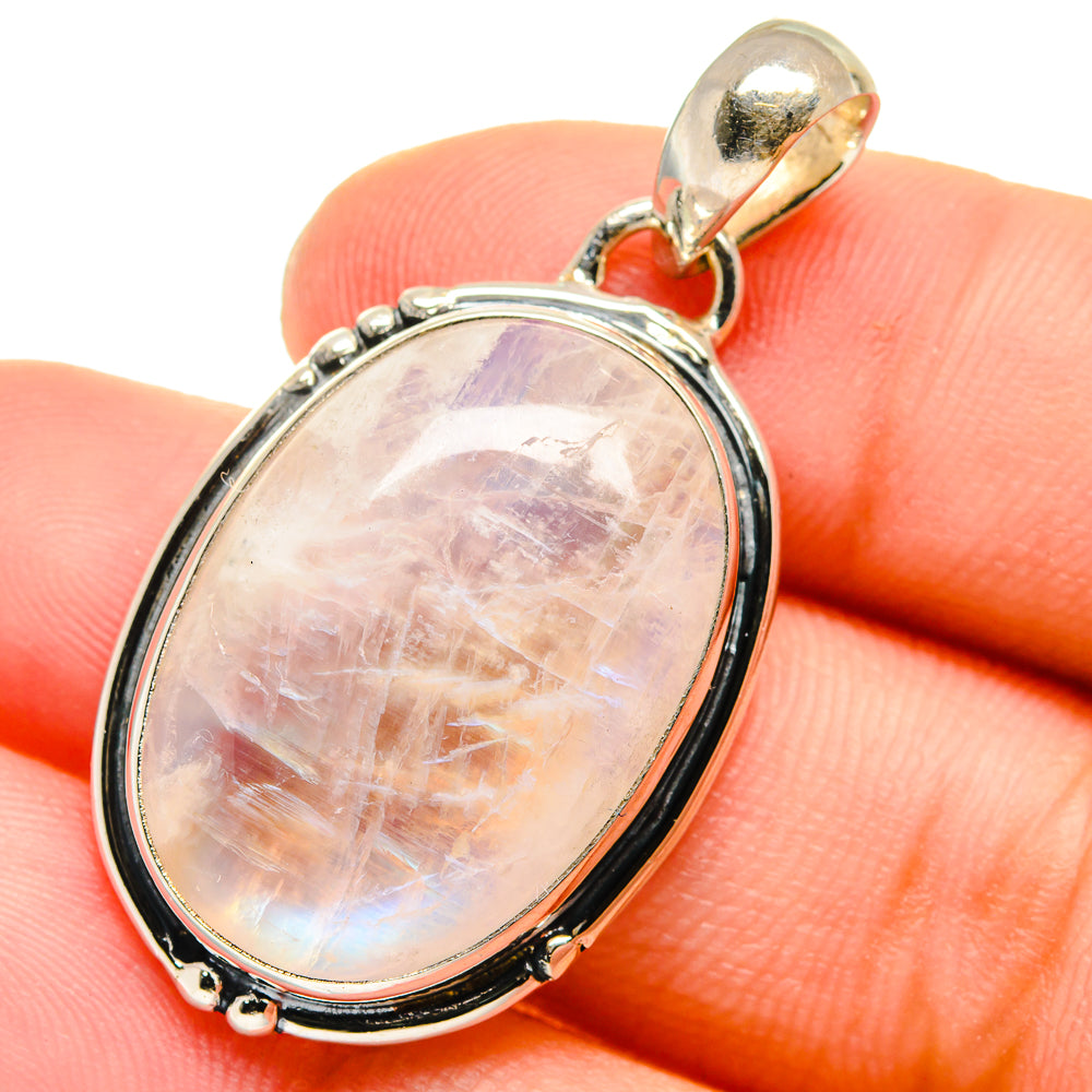Rainbow Moonstone Pendants handcrafted by Anasilvercos - PD17521