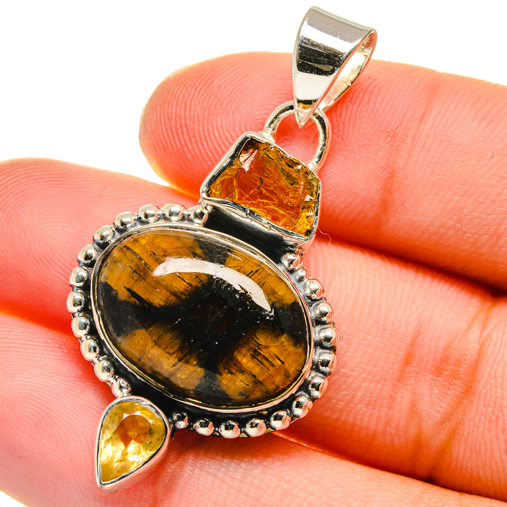 Chiastolite Pendants handcrafted by Anasilvercos - PD17525