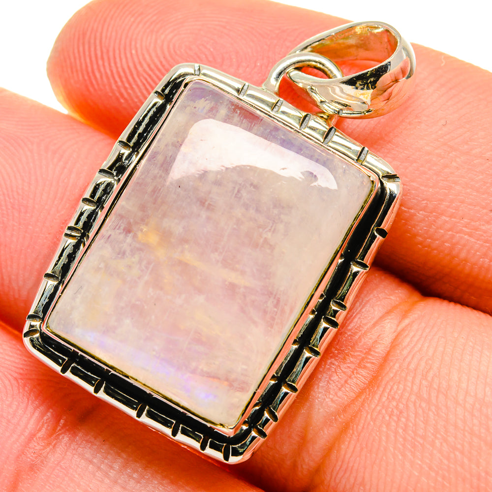 Rainbow Moonstone Pendants handcrafted by Anasilvercos - PD17526