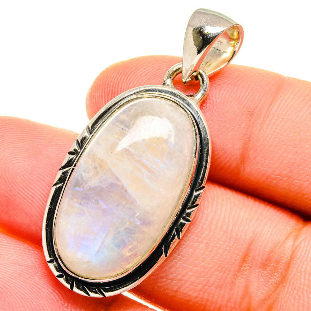 Rainbow Moonstone Pendants handcrafted by Anasilvercos - PD17541