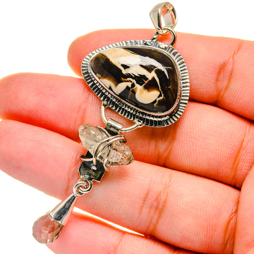 Peanut Wood Jasper Pendants handcrafted by Anasilvercos - PD17552
