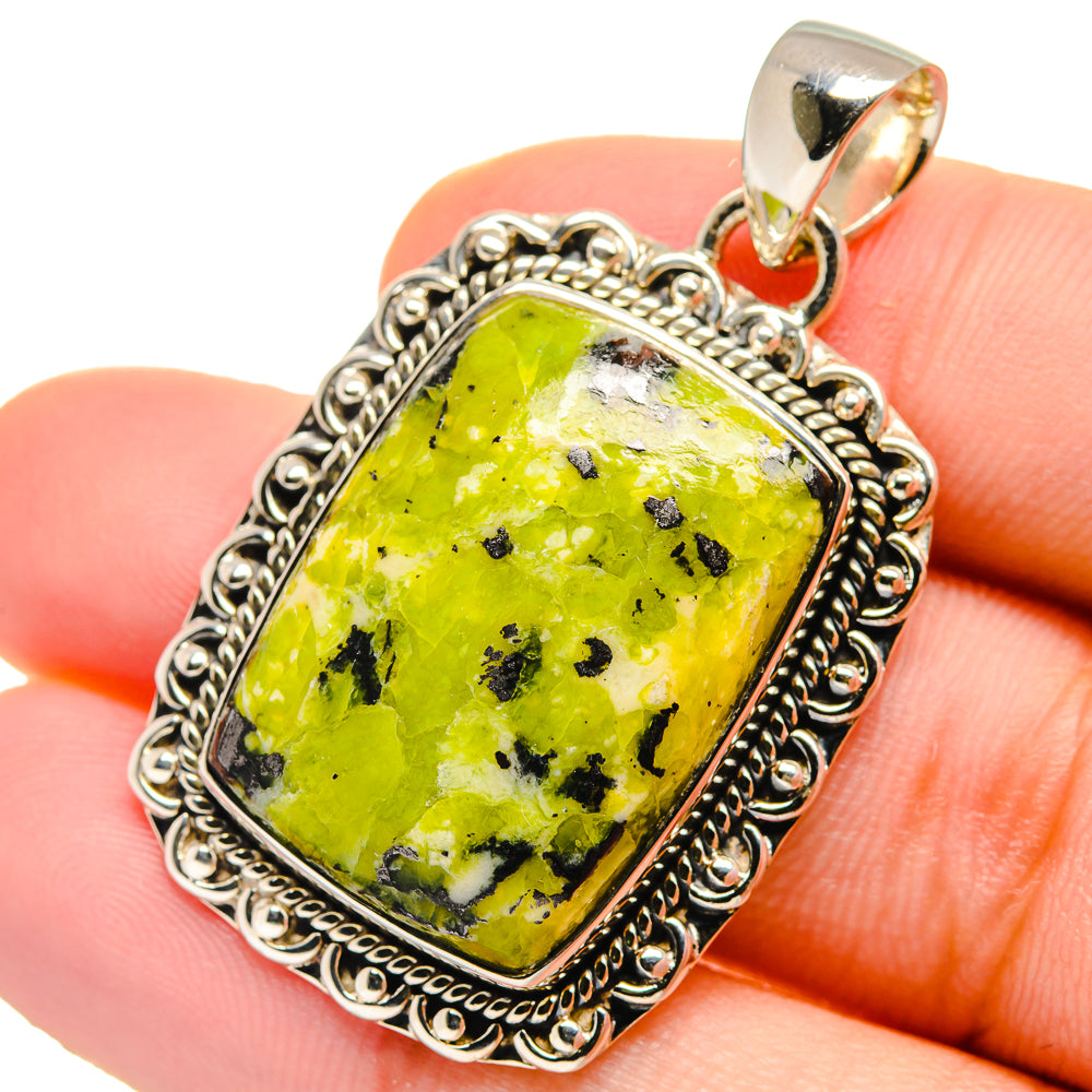 African Green Opal Pendants handcrafted by Anasilvercos - PD17563