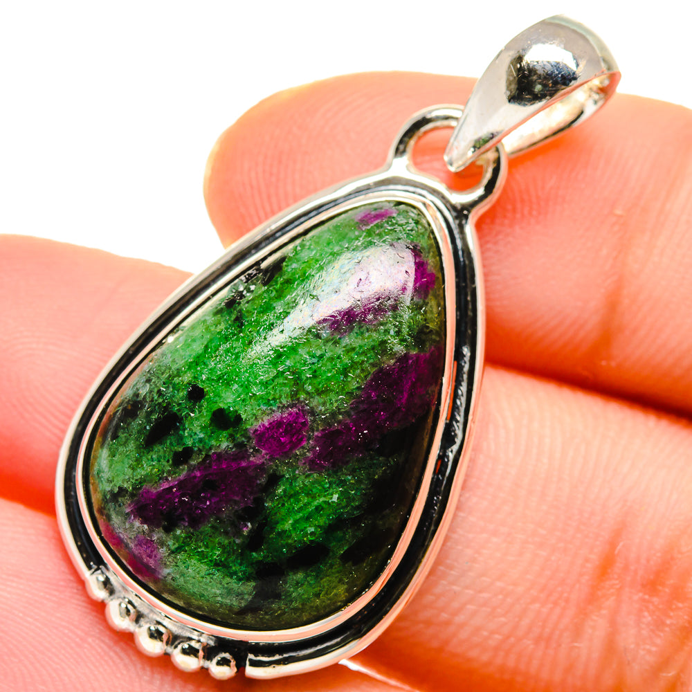 Ruby Zoisite Pendants handcrafted by Anasilvercos - PD17566