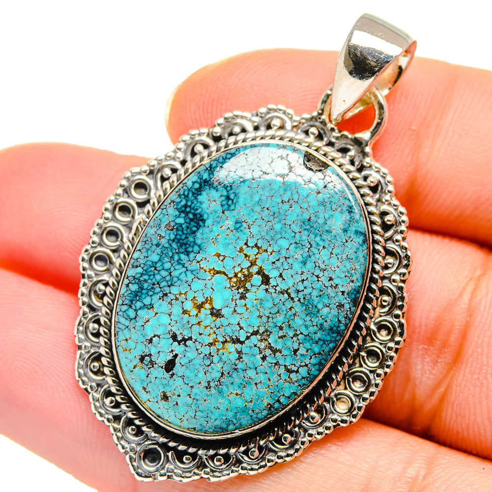 Tibetan Turquoise Pendants handcrafted by Anasilvercos - PD17567