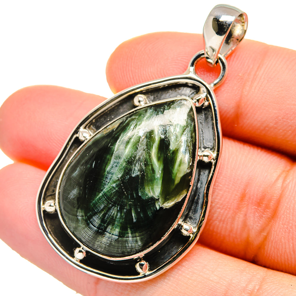Seraphinite Pendants handcrafted by Anasilvercos - PD17568