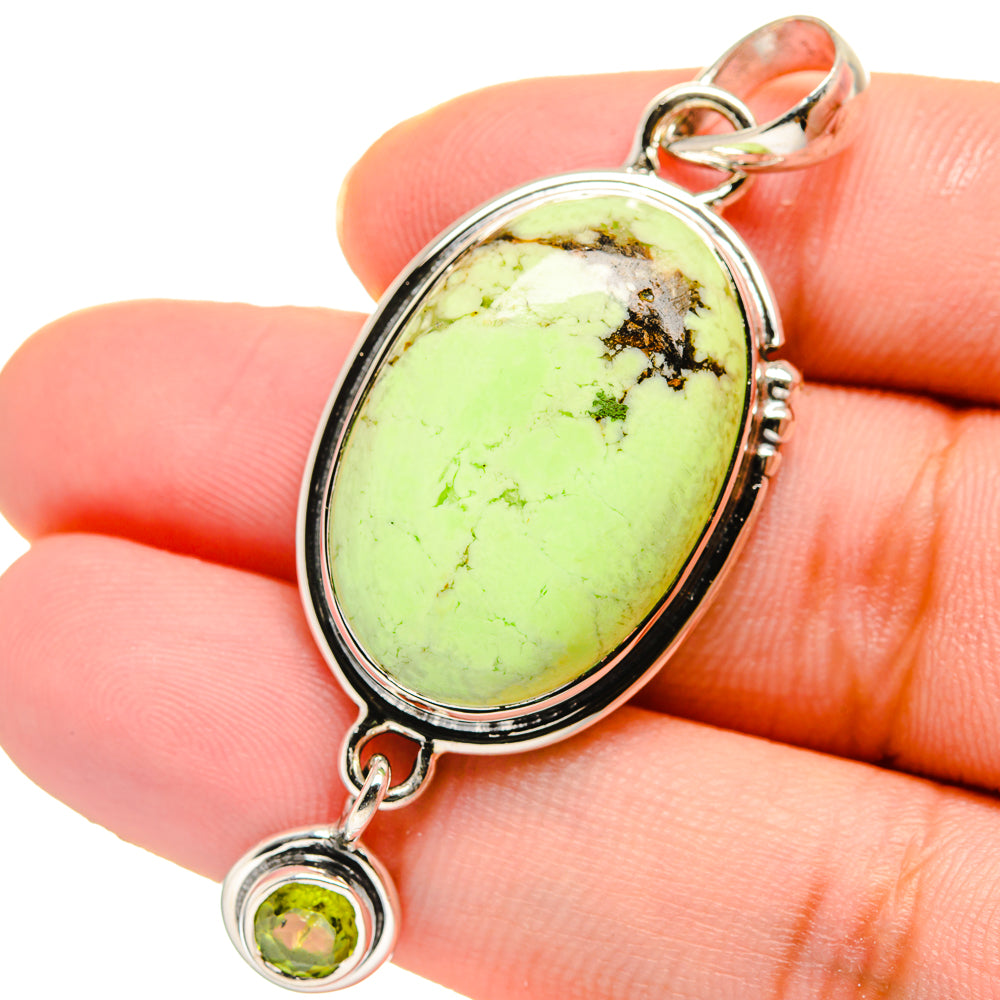 Lemon Chrysoprase Pendants handcrafted by Anasilvercos - PD17576