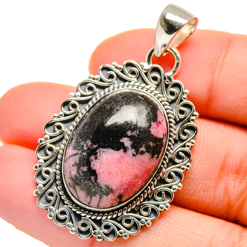 Rhodonite Pendants handcrafted by Anasilvercos - PD17591