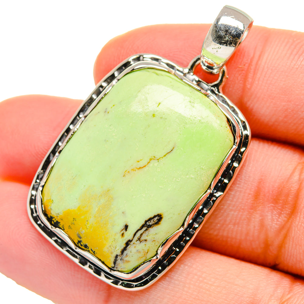 Lemon Chrysoprase Pendants handcrafted by Anasilvercos - PD17593