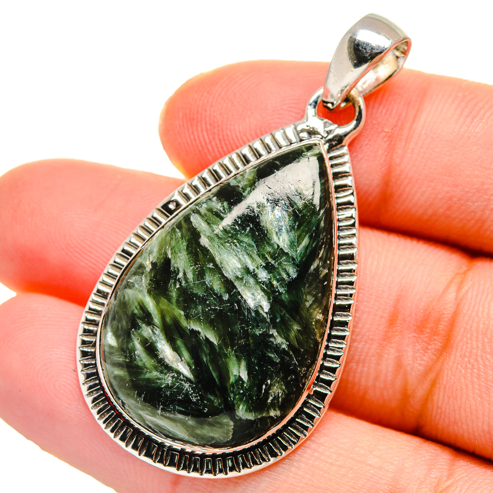Seraphinite Pendants handcrafted by Anasilvercos - PD17594
