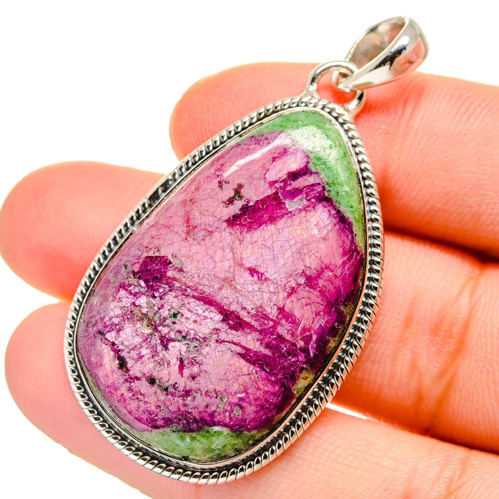 Ruby Zoisite Pendants handcrafted by Anasilvercos - PD17598