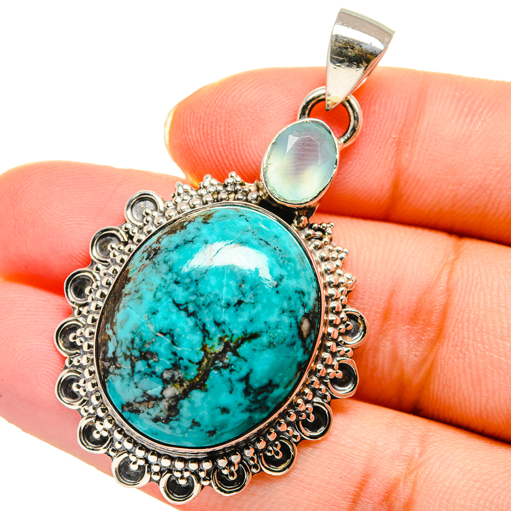 Tibetan Turquoise Pendants handcrafted by Anasilvercos - PD17599