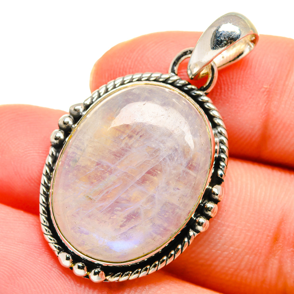 Rainbow Moonstone Pendants handcrafted by Anasilvercos - PD17603