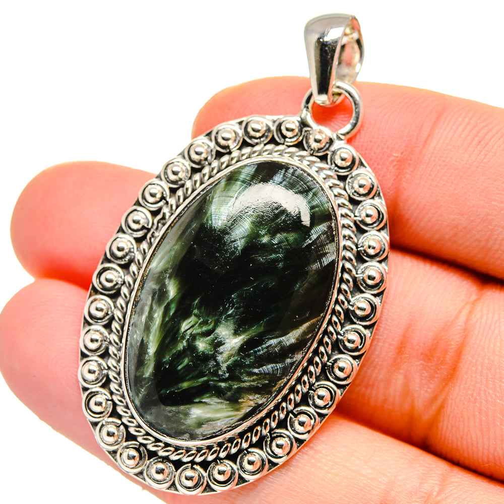Seraphinite Pendants handcrafted by Anasilvercos - PD17613