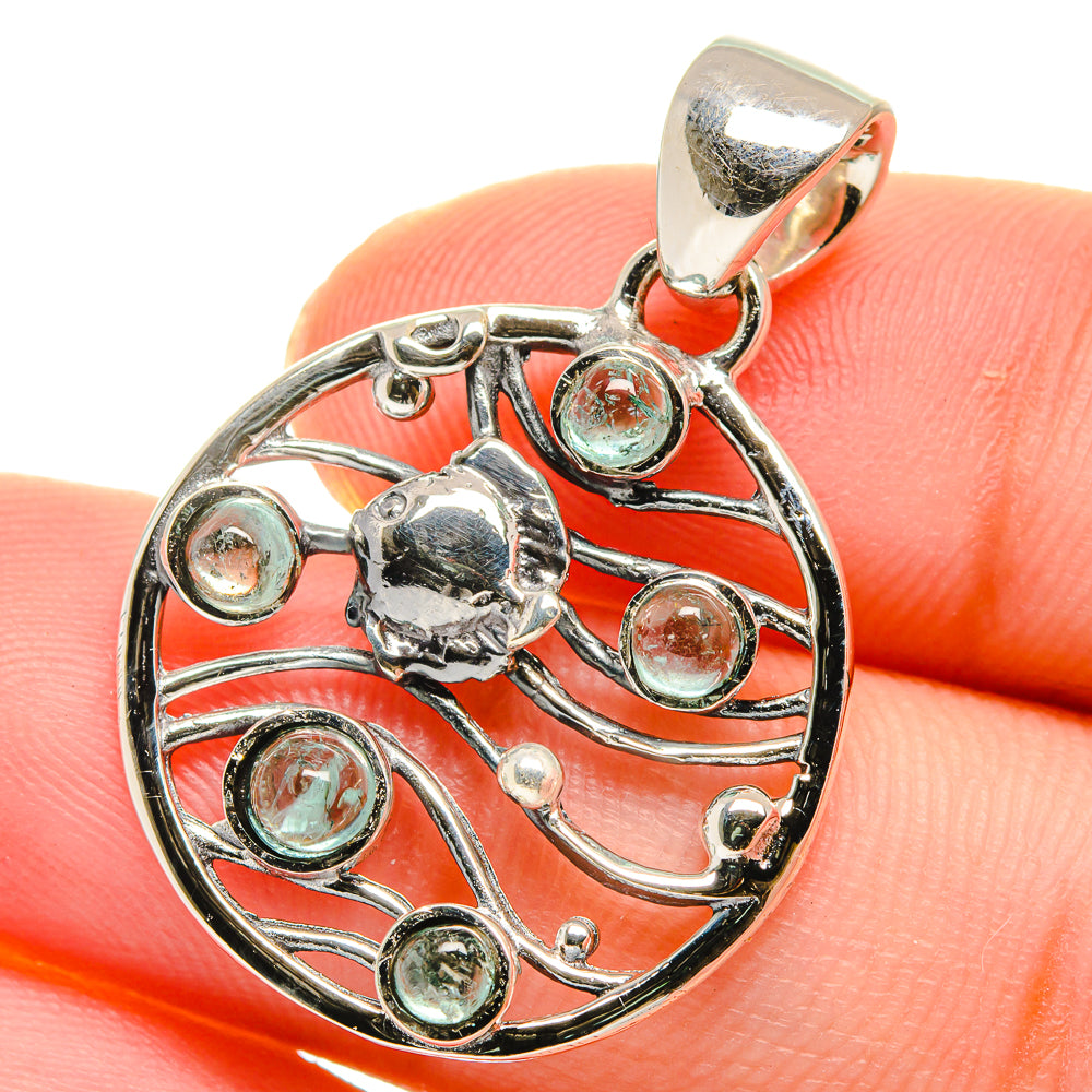 Aquamarine Pendants handcrafted by Anasilvercos - PD17620
