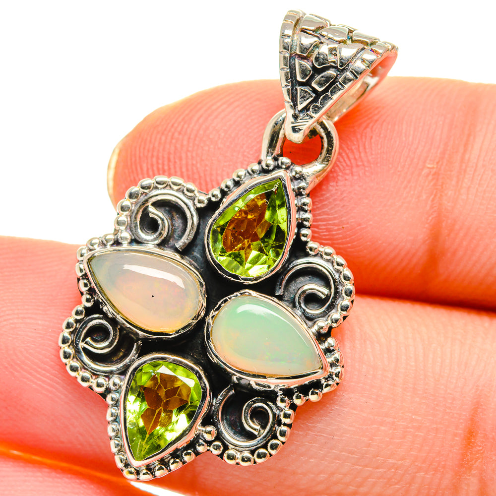Ethiopian Opal Pendants handcrafted by Anasilvercos - PD17623
