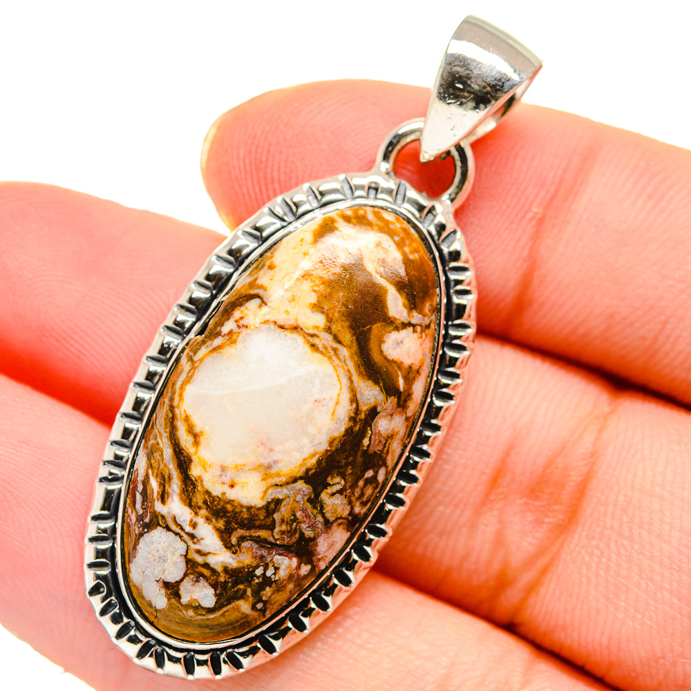 Peanut Wood Jasper Pendants handcrafted by Anasilvercos - PD17631