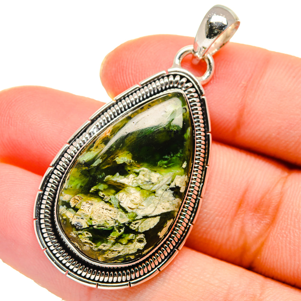 Australian Green Opal Pendants handcrafted by Anasilvercos - PD17635