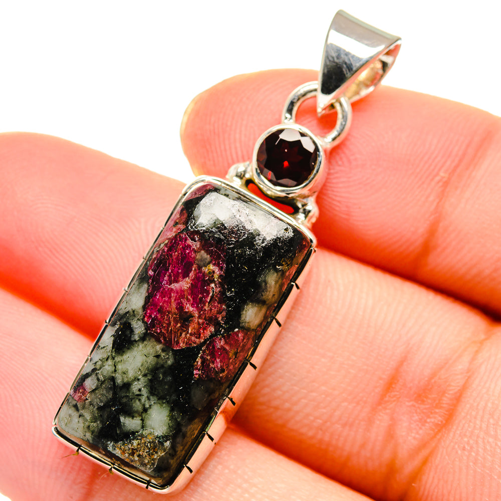 Russian Eudialyte Pendants handcrafted by Anasilvercos - PD17637