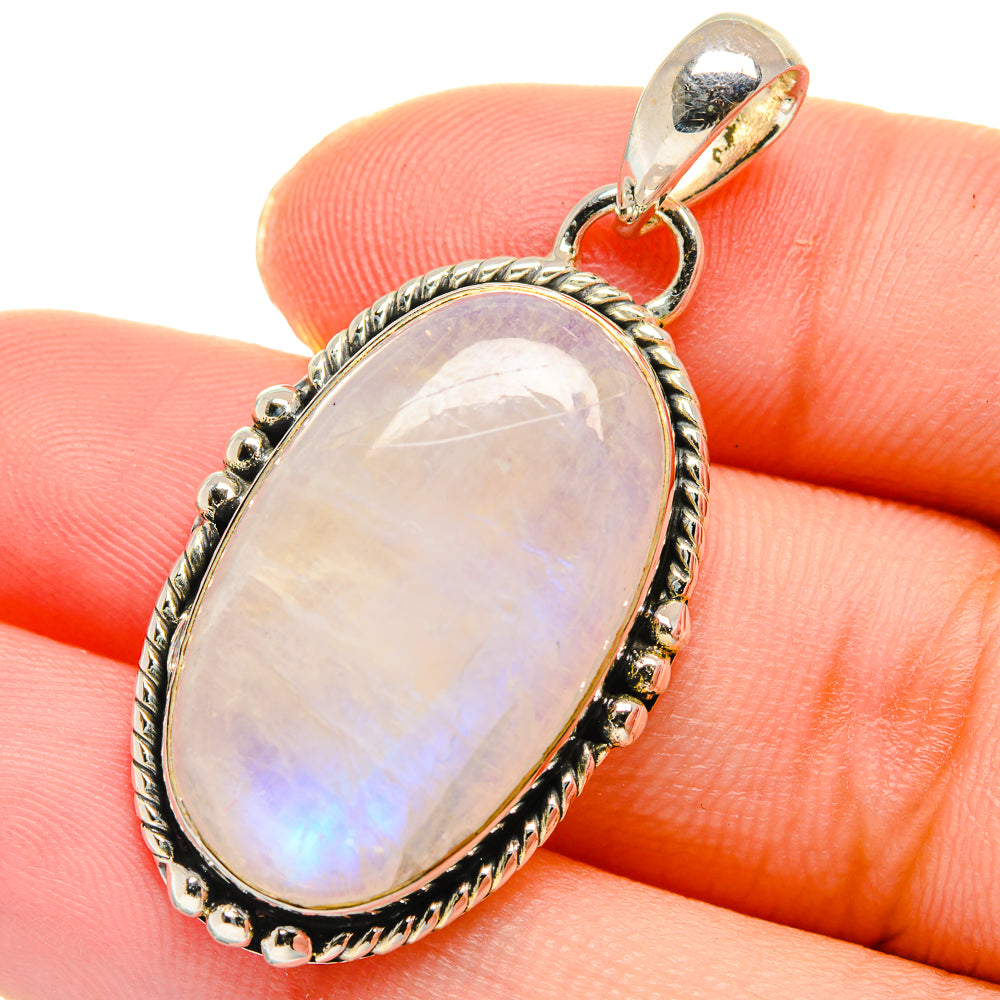 Rainbow Moonstone Pendants handcrafted by Anasilvercos - PD17639