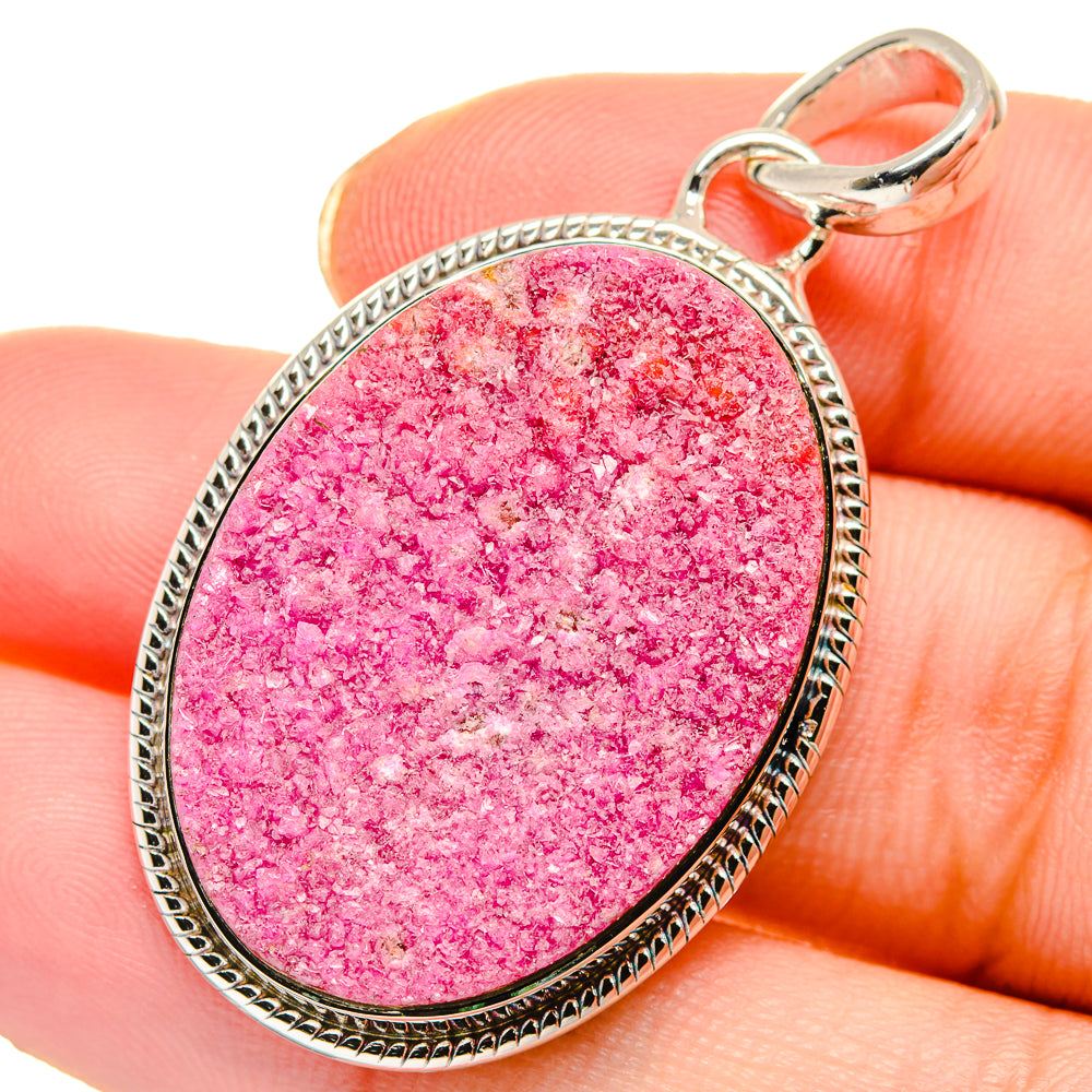 Cobalto Calcite Druzy Pendants handcrafted by Anasilvercos - PD17643