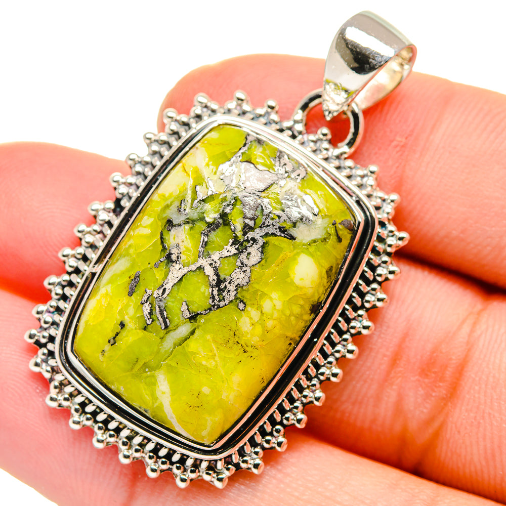 African Green Opal Pendants handcrafted by Anasilvercos - PD17647