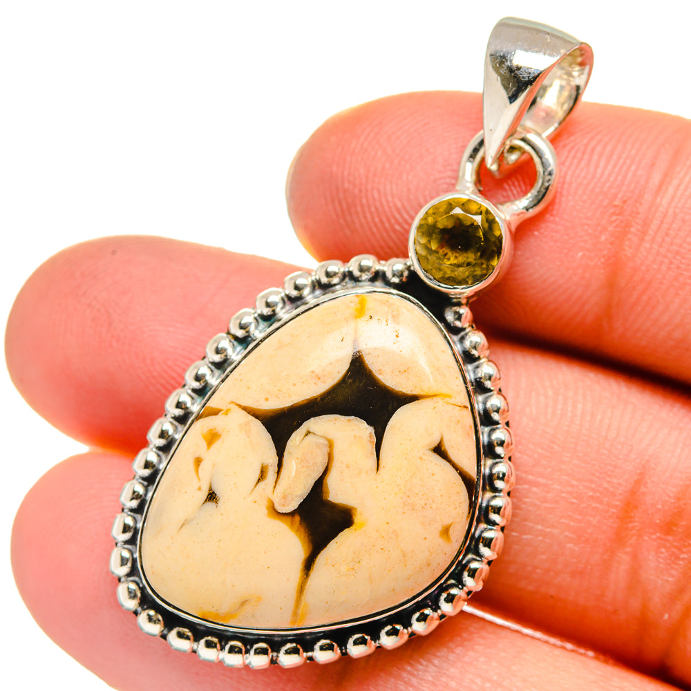 Peanut Wood Jasper Pendants handcrafted by Anasilvercos - PD17660