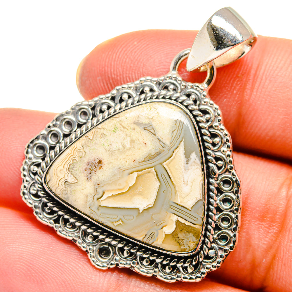 Laguna Lace Agate Pendants handcrafted by Anasilvercos - PD17661